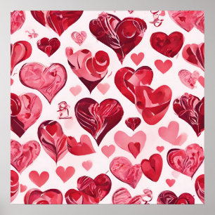 Love is in the Air- heart design Poster