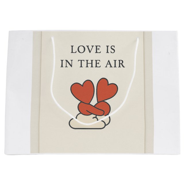 Love is in the Air – Hugging Hearts Gift Bags (Front)