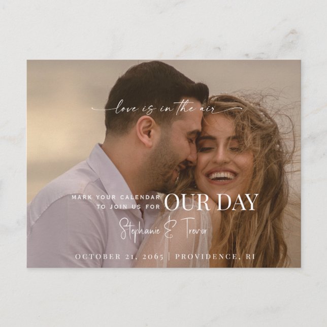 Love is in the Air Our Day Photo Postcard (Front)