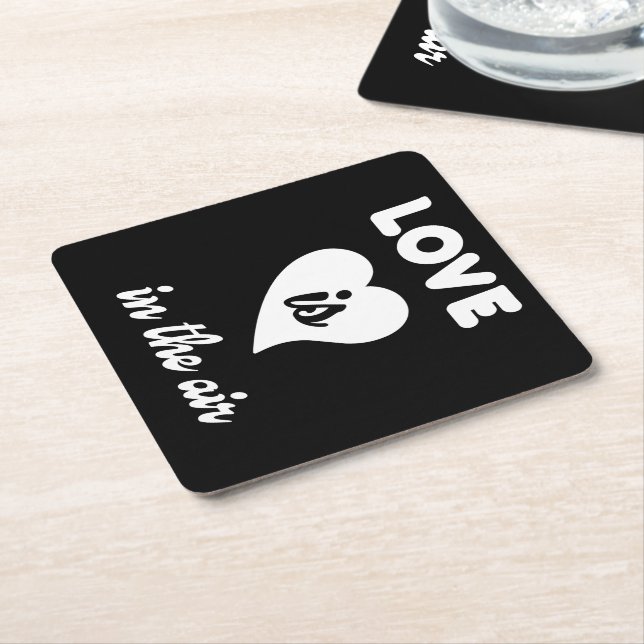 Love is in the air paper coaster (Angled)