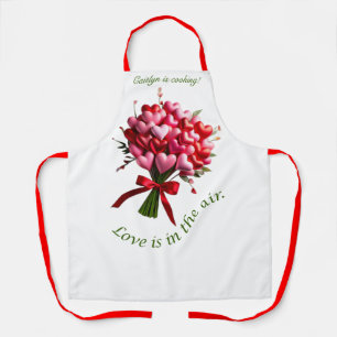 LOVE IS IN THE AIR Personalised  Apron