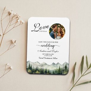 Love is in the air Photo Save the Date Magnet