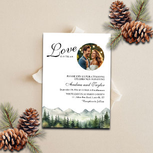 Love is in the air Photo Wedding Invitation