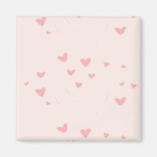 Love is in the air pink hearts magnet