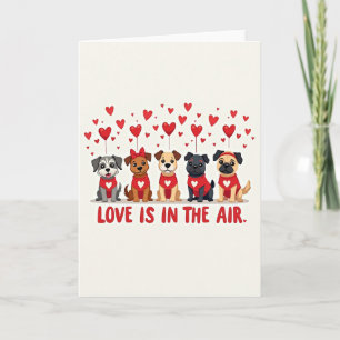 Love Is In The Air Puppy Card