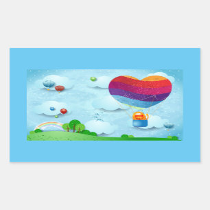 Love is in the air rectangular sticker