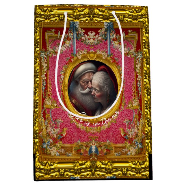 Love is in the air Tis the season  Medium Gift Bag (Front)