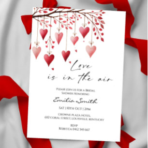 Love is in the air valentine's bridal shower Invitation