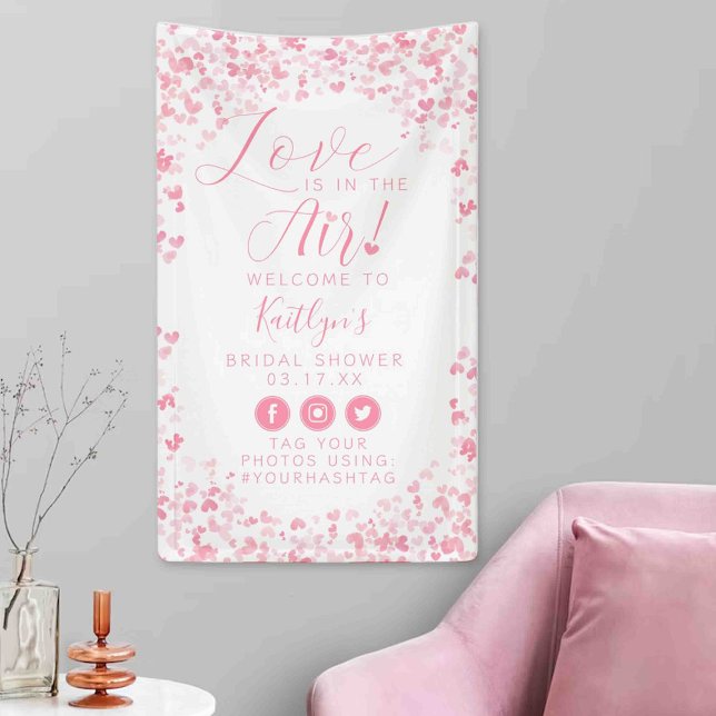 Love Is In The Air Valentine's Day Bridal Shower Banner (Creator Uploaded)