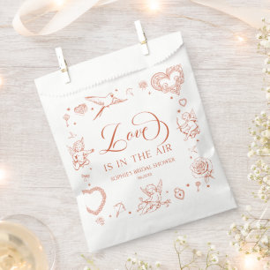 Love Is In The Air Valentine's Day Bridal Shower Favour Bag