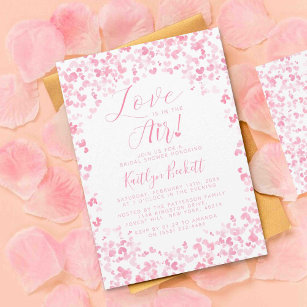 Love Is In The Air Valentine's Day Bridal Shower Invitation