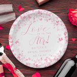 Love Is In The Air Valentine's Day Bridal Shower Paper Plate<br><div class="desc">Celebrate in style with these modern and very trendy bridal shower or wedding paper plates. This design is easy to personalise with your special event wording and your guests will be thrilled when they see these fabulous plates. Matching items can be found in the collection.</div>