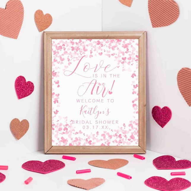 Love Is In The Air Valentine's Day Bridal Shower Poster (Creator Uploaded)