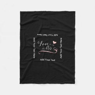 Love is in the Air - Valentine's Day or Wedding Fleece Blanket