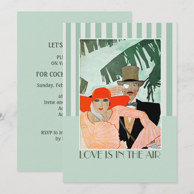 Love is in the Air Valentine's Day Party  Invitation (Front/Back)