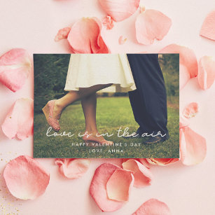 Love is in the air Valentine's day photo card