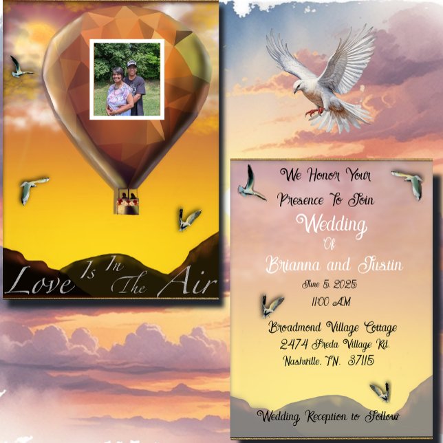 Love Is In The Air Wedding Invitation (Creator Uploaded)
