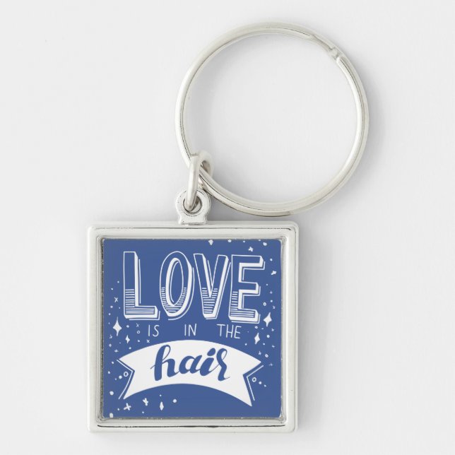 Love Is In The Hair Key Ring (Front)