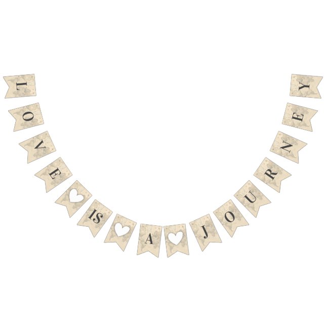 Love is Journey World Travel Bridal Shower Wedding Bunting (All)