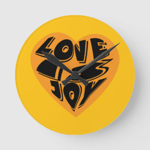 Love is Joy Round Clock