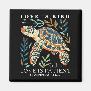 Love is kind love is patient 1 corinthians 13 4 7 magnet