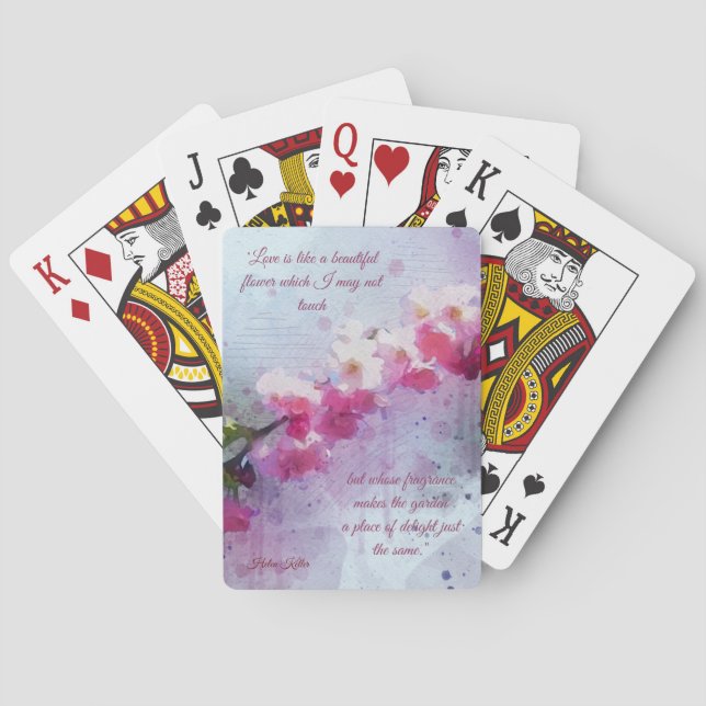 Love is like a beautiful flower playing cards (Back)