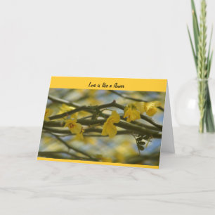 Love is like a flower - Wedding card