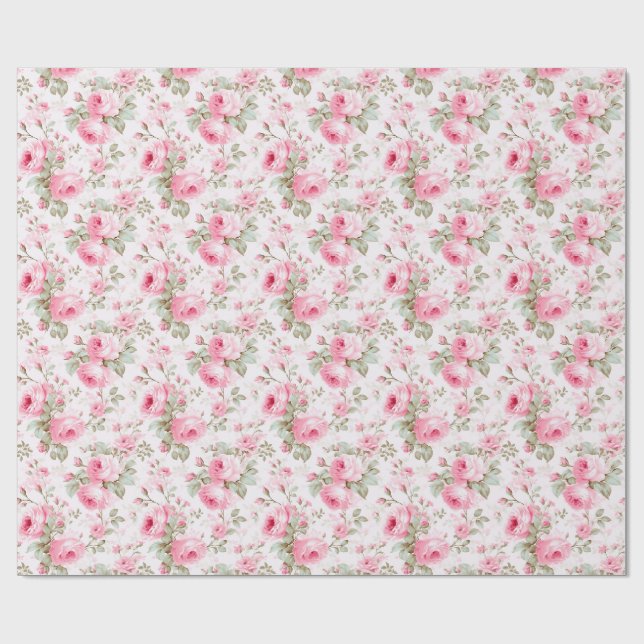 Love Is Like A Rose Wrapping Paper (Flat)