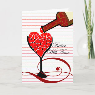 Love is Like Wine, Valentine's Day for Wife Card