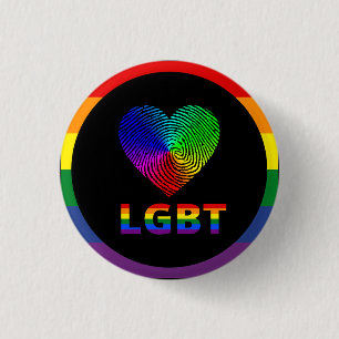 love is love 3 cm round badge