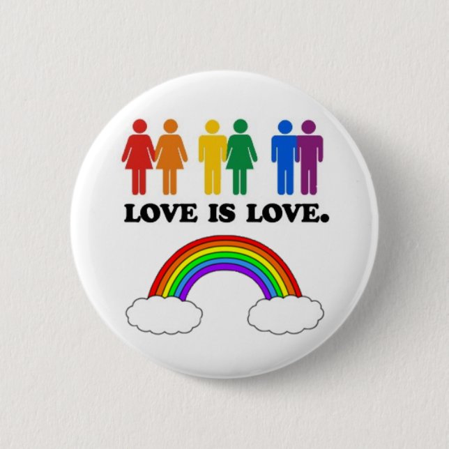 Love is Love 6 Cm Round Badge (Front)