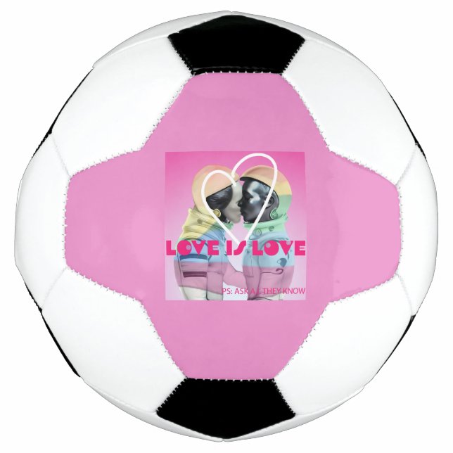 Love is Love All Love Equal LGBT Soccer Ball (Front)