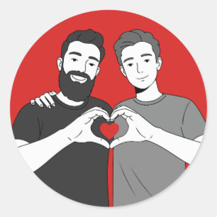 Love is Love. Amore è Amore Classic Round Sticker