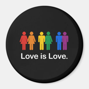 LOVE IS LOVE BLACK MAGNET