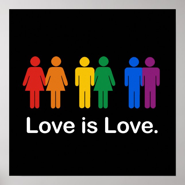 LOVE IS LOVE BLACK POSTER (Front)