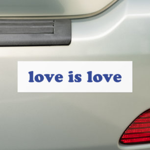 "Love is love" blue white Pride lgbtq lgbt - Bumper Sticker