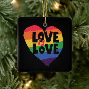 Love is Love Ceramic Ornament