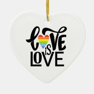 Love is Love Ceramic Ornament