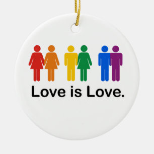 Love is Love Ceramic Tree Decoration