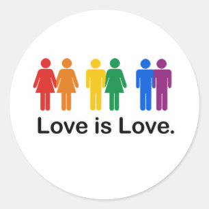 Love is Love Classic Round Sticker