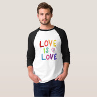 LOVE IS LOVE Colourful Rainbow Pride
