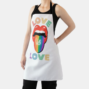 Love is Love Cool Colourful LGBTQ Pride Month Apron