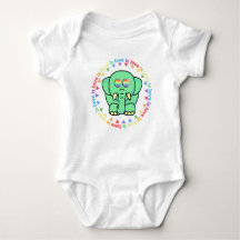 Love is Love Cute Elephant LGBTQ Baby Bodysuit