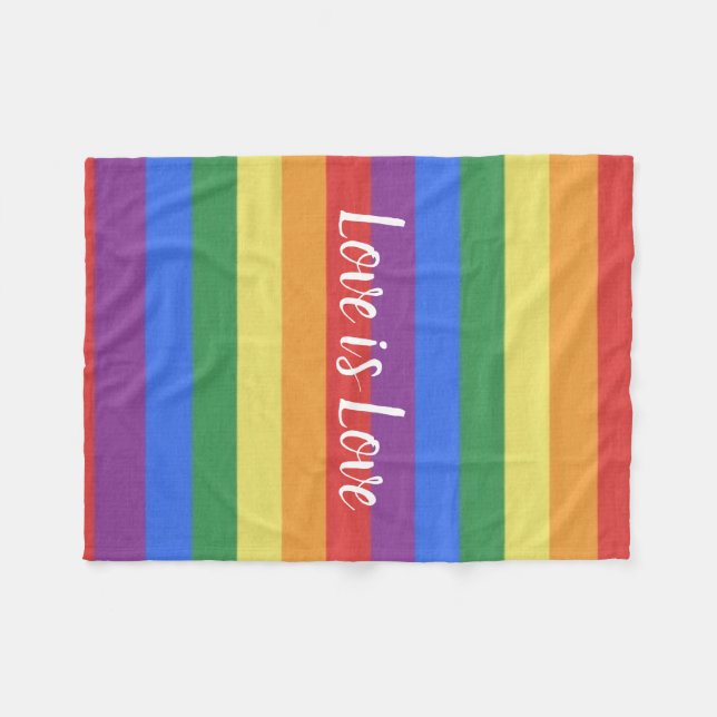 Love is love Fleece Blanket (Front (Horizontal))
