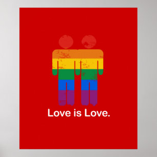 LOVE IS LOVE GAY COUPLE POSTER