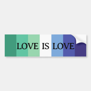 Love is Love Gay Flag Bumper Sticker