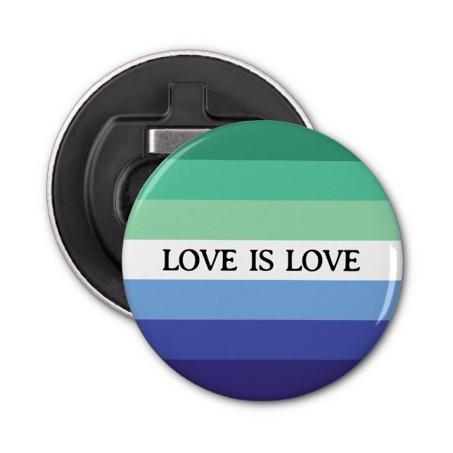 Love is Love Gay Flag LGBTQ Bottle Opener (Front)