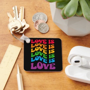 Love Is Love Gay LGBT Key Ring