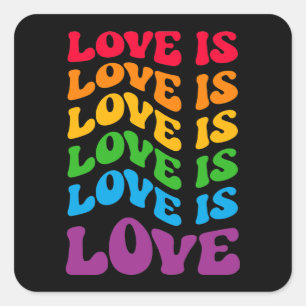 Love Is Love Gay LGBT Square Sticker
