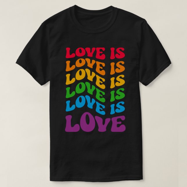 Love Is Love Gay LGBT T-Shirt (Design Front)